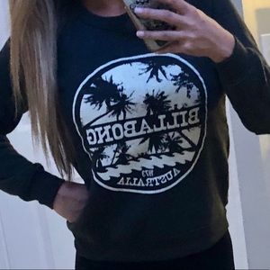 BILLABONG XS charcoal dark grey sweatshirt
